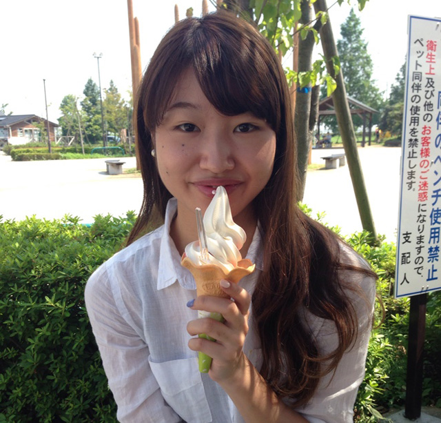 沙百合とソフトクリーム